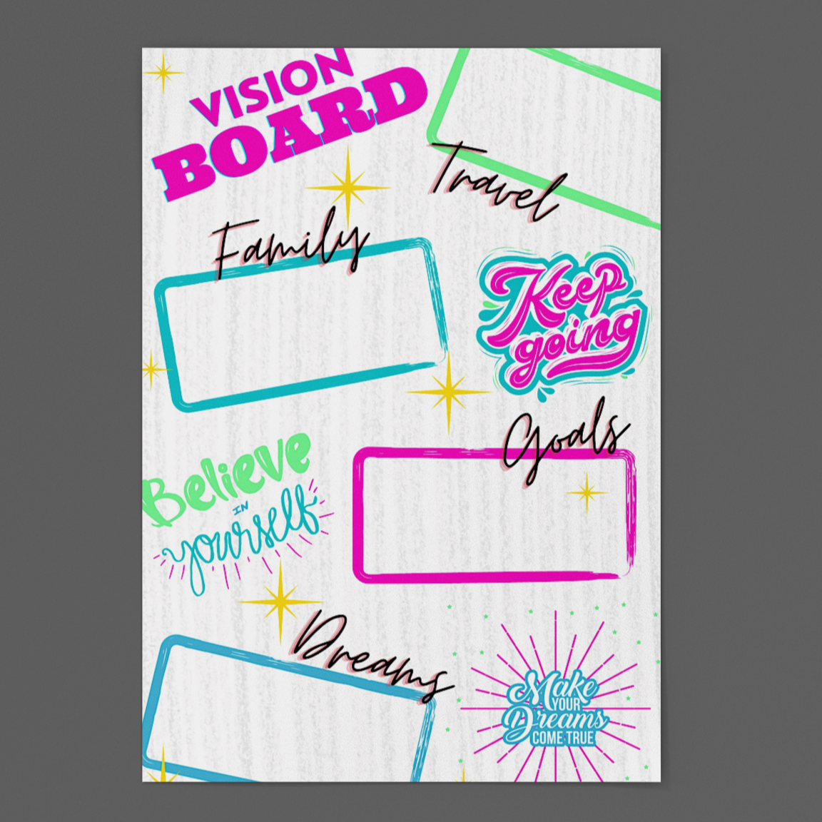 Happy Planner Inspiration: Vision Board Layout